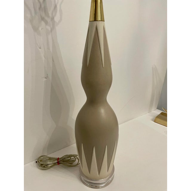 Metal Mid Century Table Lamp by Gerald Thurston For Sale - Image 7 of 12
