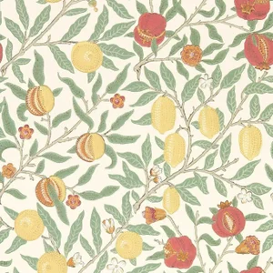 Morris & Co Fruit Wallpaper in Bayleaf/Russet - a Sample