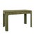 Contemporary Matthew Izzo Home Theo Three Drawer Olive Green Lacquer Desk With Brass Beetle Knobs For Sale - Image 3 of 11