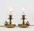 Small Brass Table Lamps with Functioning Electric Candle Holders, Set of 2 For Sale - Image 9 of 9