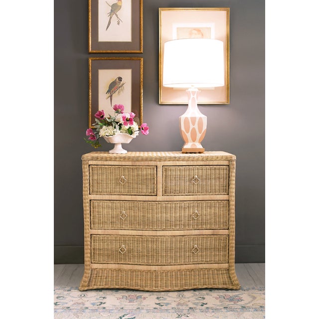 New special order item. Not vintage. This four-drawer beauty brings woven rattan charm to any room, complete with sleek...