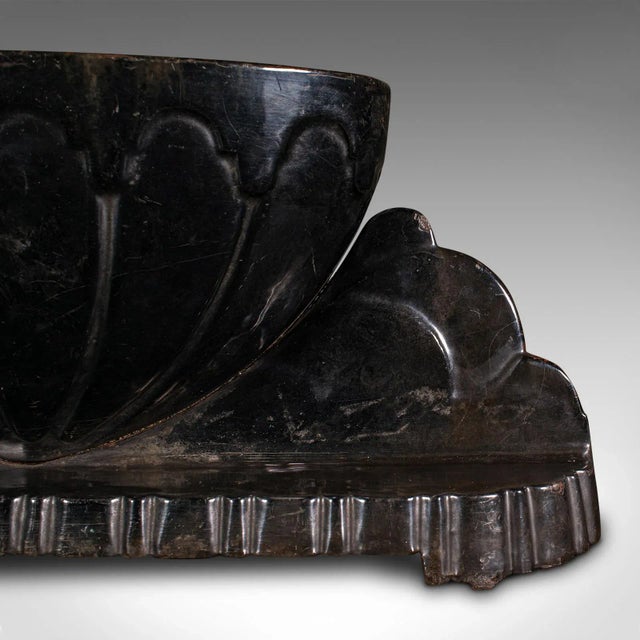 Black 1930s Art Deco Heavy Vintage Decorative Planter, French, Cast Iron, Jardiniere For Sale - Image 8 of 8