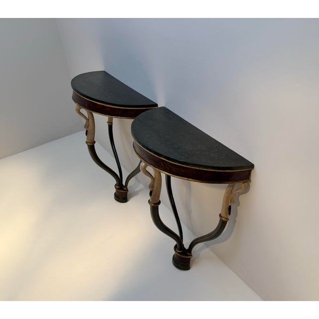 Traditional Empire Console Tables, Early 19th Century, Set of 2 For Sale - Image 3 of 7