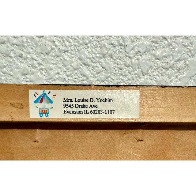 Andrene Kauffman, Andrene Kauffman Circus or Zoo Abstract Oil Painting Chicago WPA Woman Artist, c.1940's For Sale - Image 12 of 12