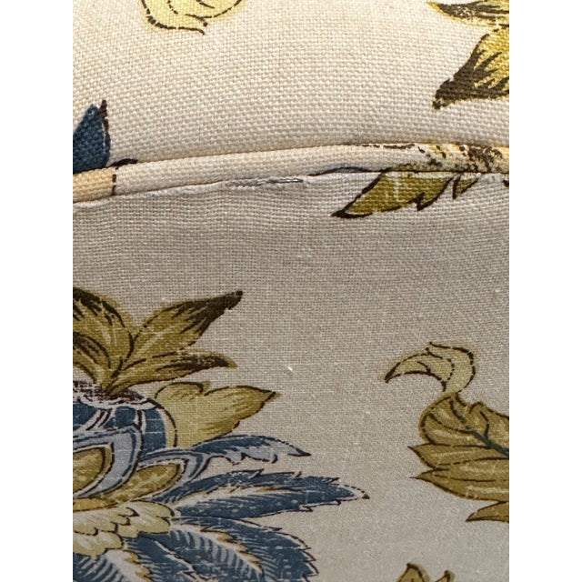 c.r. Laine Pair of Traditional Botanical Wingback Chairs, Original Upholstery, 2008 For Sale - Image 9 of 12