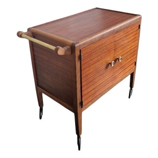 Art Deco Rolling Serving Cart with Removable Tray, 1930 For Sale