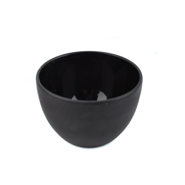 Stone 19th Century Antique Wedgwood Black Basalt Engine-Turned Creamer & Sugar Bowl - Set of 2 For Sale - Image 7 of 9