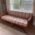 Wood Billy Baldwin for Bielecky Brothers Mid Century Rattan Cane Tuxedo Sofa With Penny Morrison Linen Fabric For Sale - Image 7 of 9
