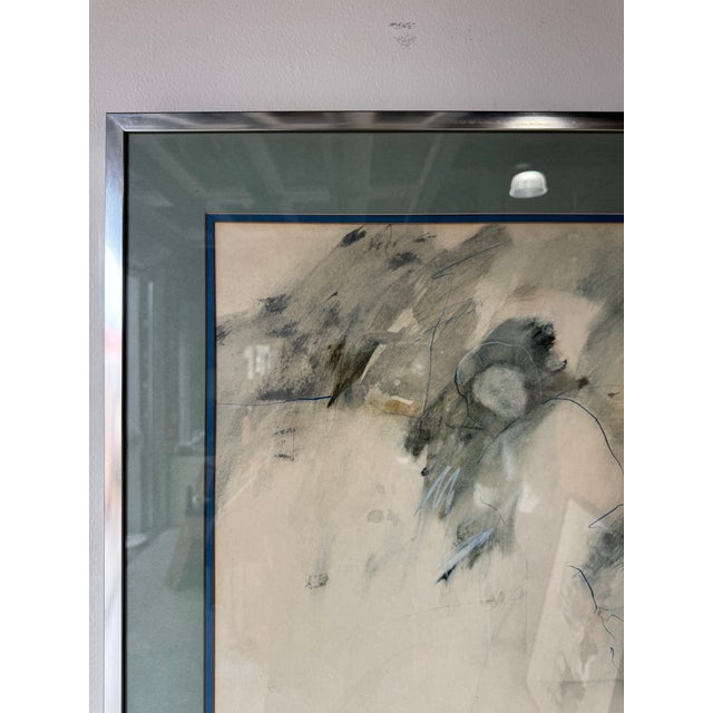 1980s Vintage Mixed Media Abstract Expressionist Painting by W. Scott Wilson For Sale - Image 4 of 11