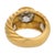 1980s Retro 3.80 Carat Old Mine Cut Diamond 18k Yellow Gold Bezel Ring, Size 4.75 For Sale In Los Angeles - Image 6 of 7