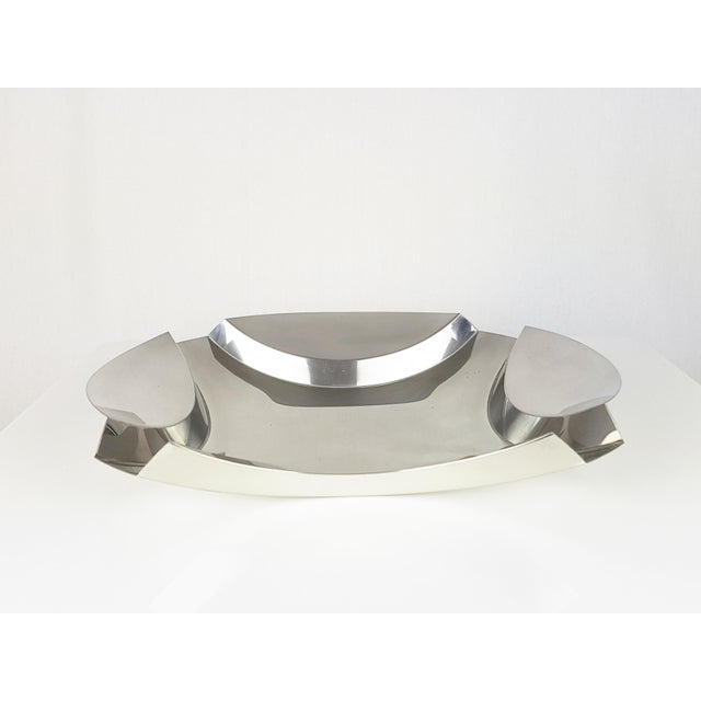 Vintage Steel Centerpiece by A. Panzeri for Robots Milano, 1970s For Sale - Image 6 of 10