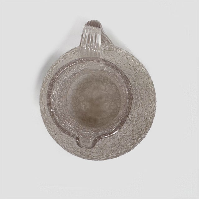 Antique Victorian Boston & Sandwich Clear Handblown Overshot Glass Pitcher For Sale In Houston - Image 6 of 7