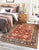 Contemporary 8x10 Majestic Versatile Coral Traditional Geometric Hand Knotted Wool Carpet Rug For Sale - Image 3 of 9