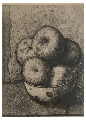 Aimé Barraud, Les pommes, Etching