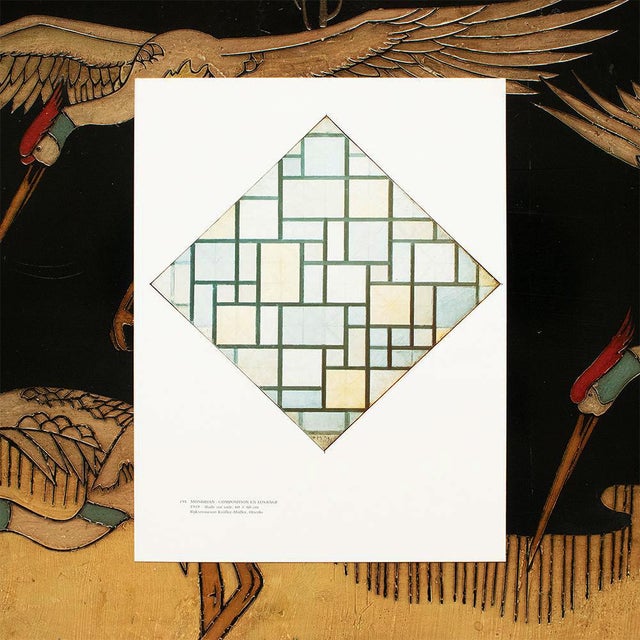 Mid-Century Modern 1991 After Piet Mondrian "Diamond Composition", Full-Color Parisian Print For Sale - Image 3 of 7