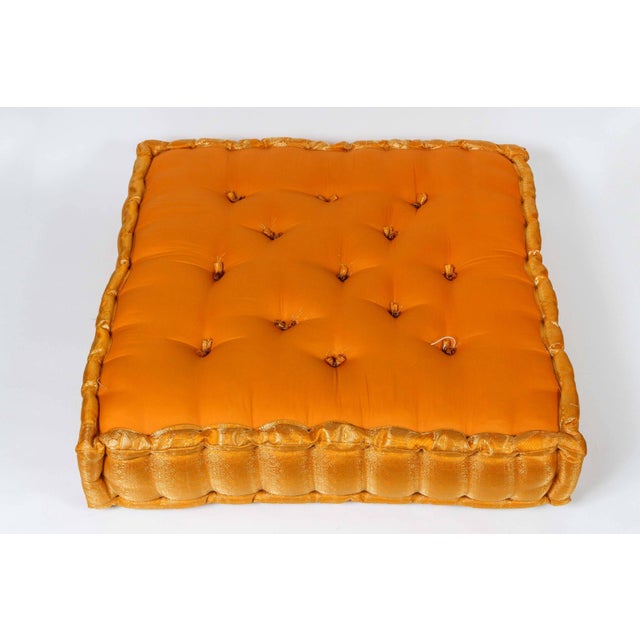 Moroccan Oversized Yellow And Gold Tufted Floor Pillow Cushion Chairish