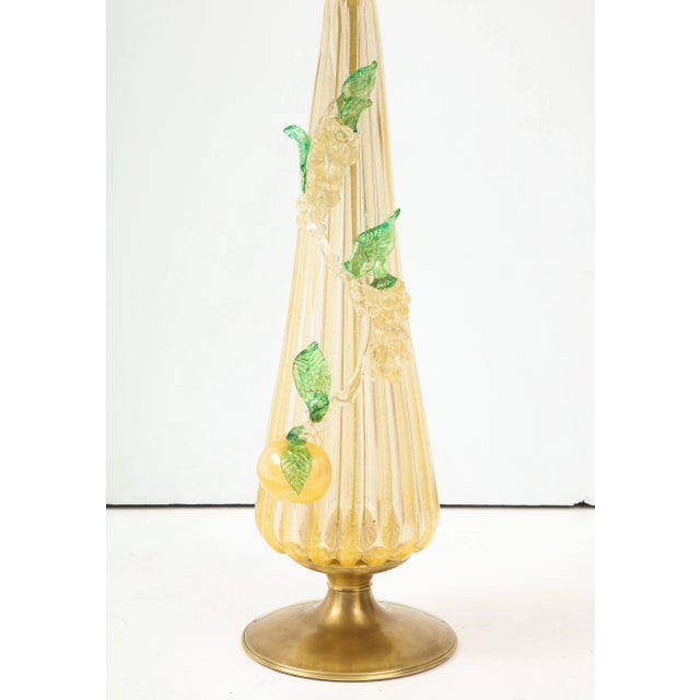 Metal 1960s Murano Glass Table Lamp For Sale - Image 7 of 13