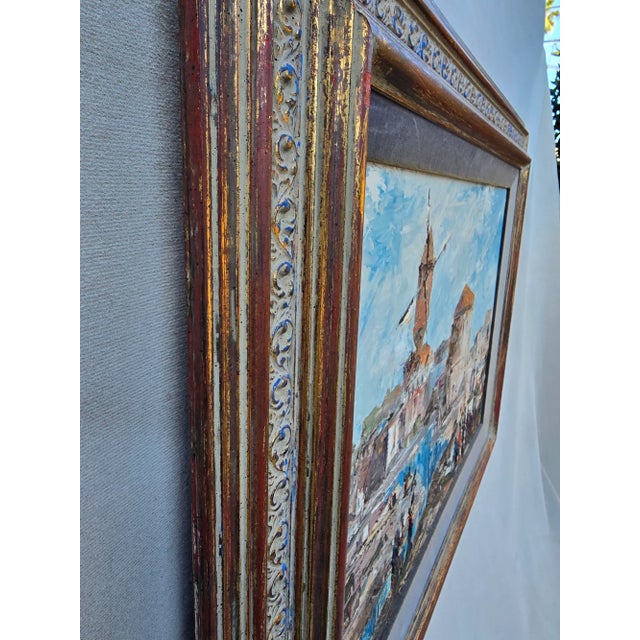 Late 20th Century French Scene Oil Painting For Sale - Image 5 of 8
