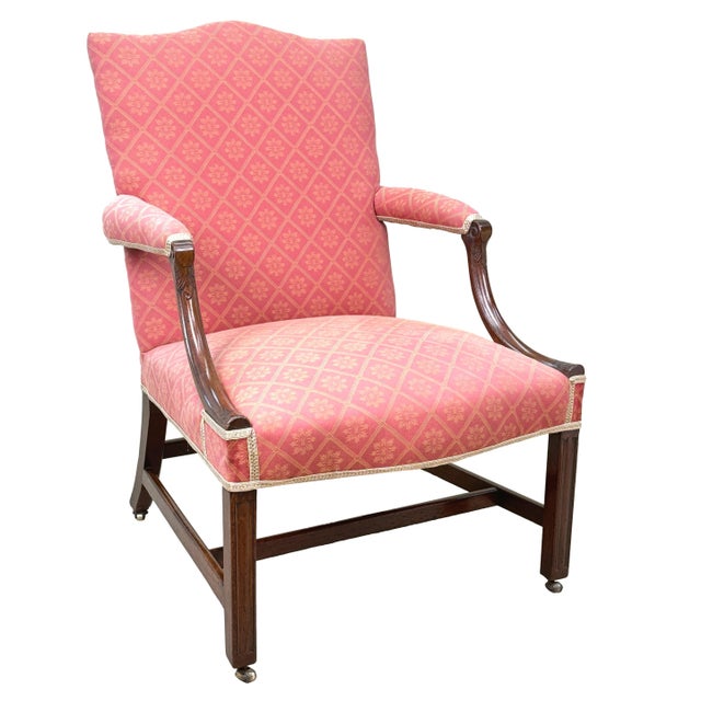 Wood 18th Century Georgian Mahogany Gainsborough Library Armchair, 1760 For Sale - Image 7 of 13