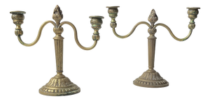 Vintage French Louis XIV Style Candelabras in Bronze, 1920s, Set of 2
