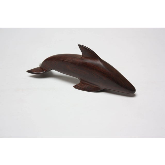 Vintage Ironwood Dolphin Sculpture For Sale - Image 9 of 9