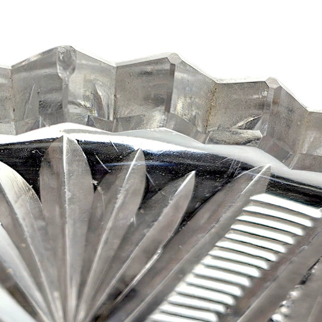 Glass American Brilliant Period Cut Glass Bowl 8.5" For Sale - Image 7 of 12