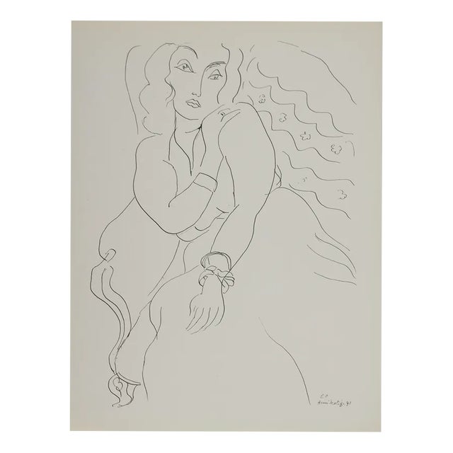 Henri Matisse, Young Modest Woman, Lithograph For Sale