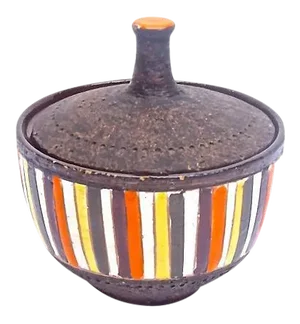 Mid-Century Modern Bitossi Striped Dish