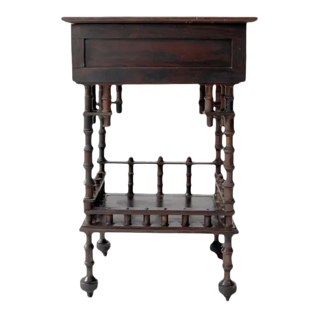 Folk Art Spool Table Circa 1935 For Sale