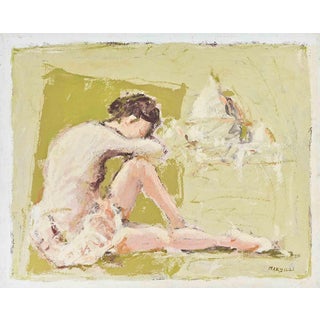 Franco Marzilli, Ballerina, Oil Painting, 1970s For Sale