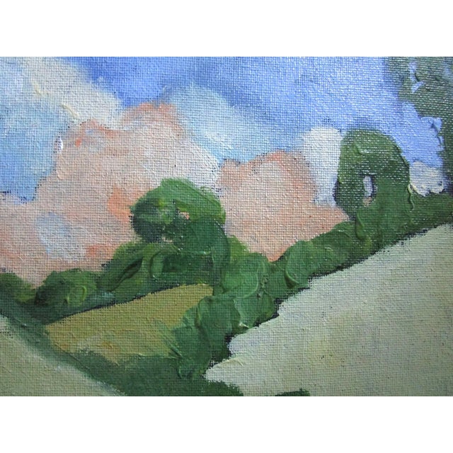 Malibu Hills Lynnr French California Pacific Landscape 8x8 O/C For Sale - Image 4 of 4
