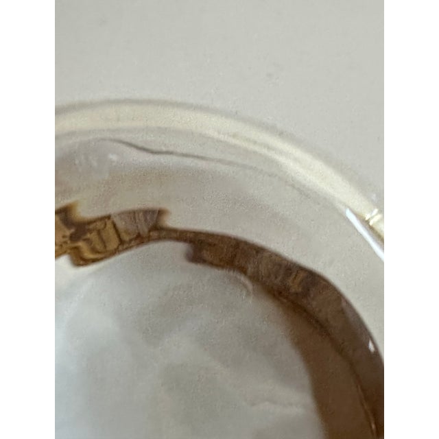 Vintage 1970s Lenox "Autumn" Pattern Collection 4" Diameter Dish Bowl Crystal Gold Encrusted Band For Sale - Image 9 of 12