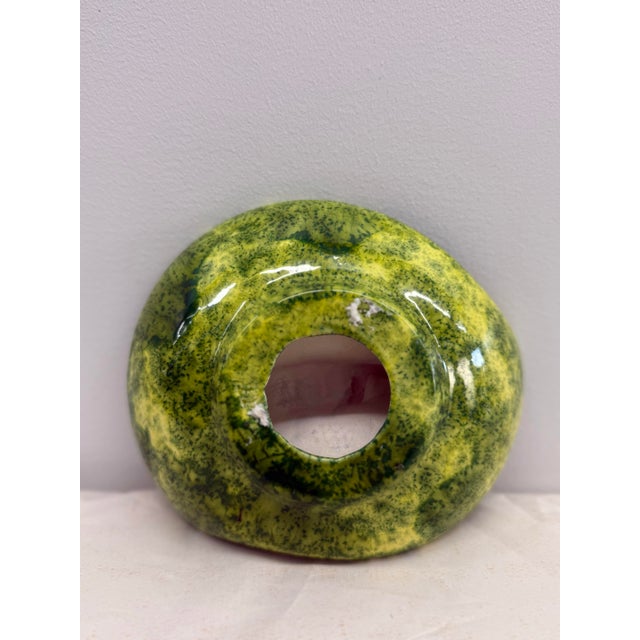 Mid 20th Century Vintage Mid-Century Green Speckled Ceramic Ashtray For Sale - Image 5 of 6
