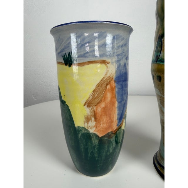 Mid-Century Modern Danish Ceramic Vases from Vensø Danmark & Studio Pottery, 1970s, Set of 2 For Sale - Image 3 of 11