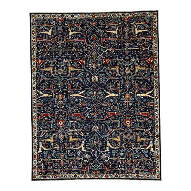 Oriental Handmade Rug 9'2" x 11'11" For Sale