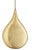 2020s Stillabunt by Oggetti Ceramic Pendant Light, Gold, Small For Sale - Image 5 of 5