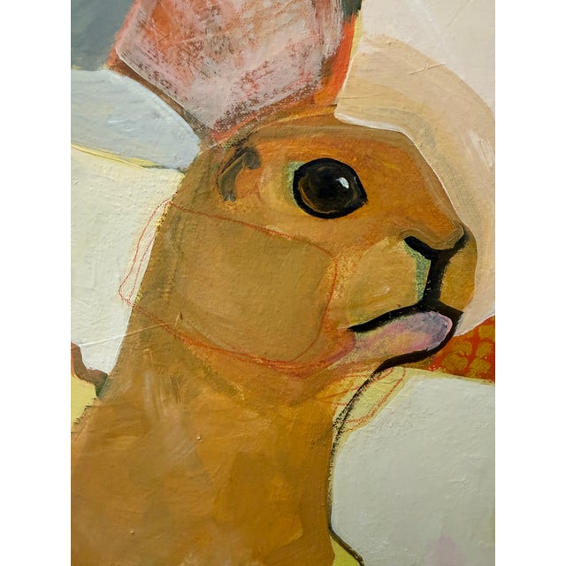 Abstract “The Company One Keeps” a Fun Animal Painting by LWren Walraven For Sale - Image 3 of 9