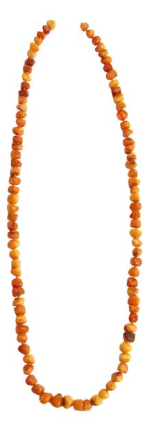 Vintage Orange Amber Beaded Necklace, 1960s