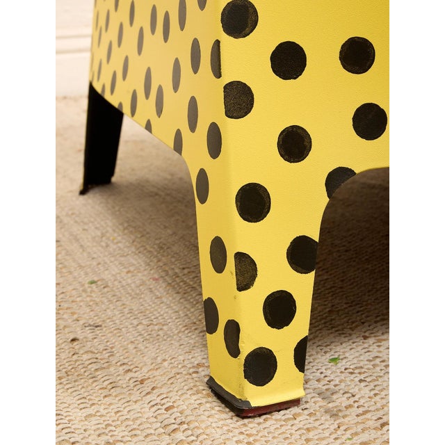 Mid 20th Century Yellow Black Dot Chair For Sale - Image 10 of 12