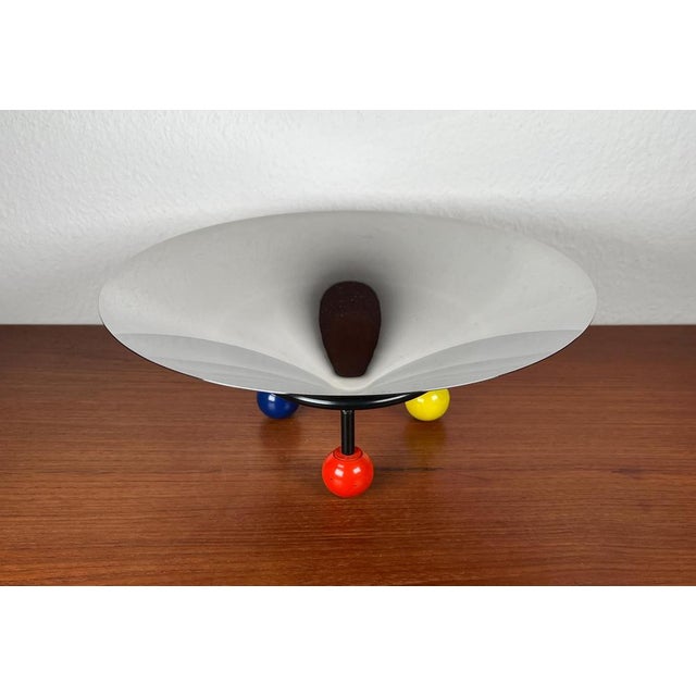 Postmodern Chrome Tripod Metal Bowl, 1980s For Sale - Image 9 of 18