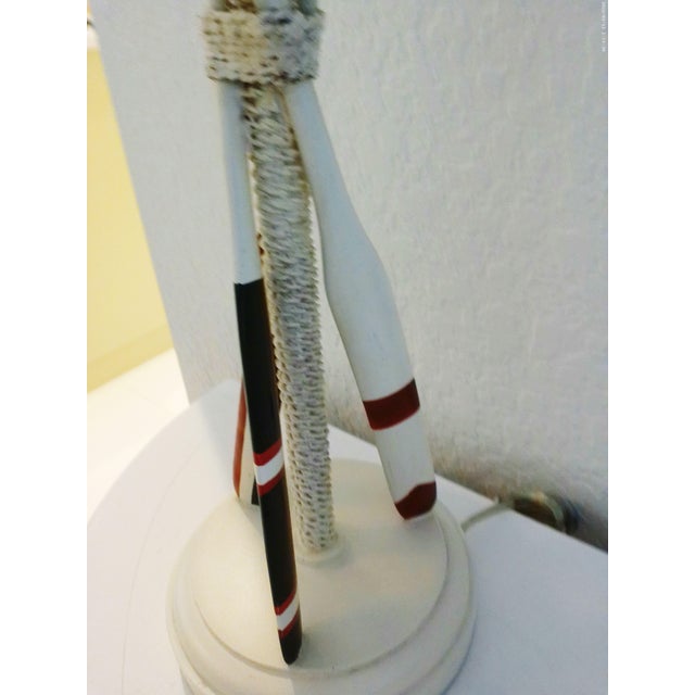 Coastal Boat Oar Table Lamp For Sale - Image 4 of 7