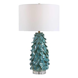 Mina Teal Blue Table Lamp For Sale