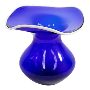 Mid 20th Century Vintage Blue Art Glass Murano Vase