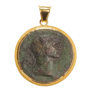 Roman Bronze Trajan Coin Pendant