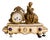 Mantel Clock with Marble and Bronze Cameo from T&Q Brevetes S.G.D.Q., France, Late 19th Century For Sale