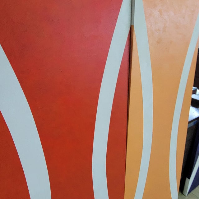 Large 4 Panel Abstract Art For Sale - Image 4 of 13