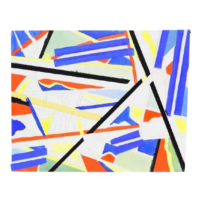 Abstract Expressionist Hard Edge Post-Modern Oil on Canvas by Salvatore Grippi For Sale