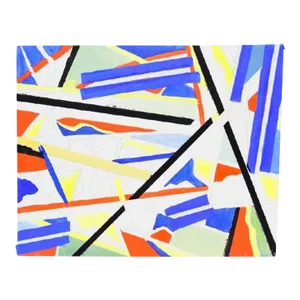 Abstract Expressionist Hard Edge Post-Modern Oil on Canvas by Salvatore Grippi