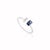 Modern Modern Toi Et Moi Blue Sapphire and Diamond Ring Size 7 in 14k White Gold For Sale - Image 3 of 14