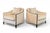 A pair of gorgeous Ambella Atelier Lounge Chairs. Features Art Deco-inspired lines with swooping side rails to create a...